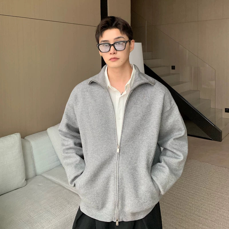 Modale Hoge Hals Rits Gebreide Cardigan Trui 