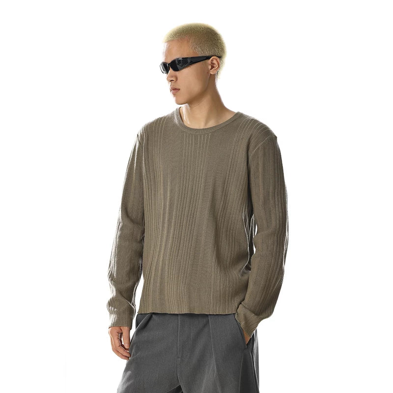 Pull en maille texturée à manches longues 