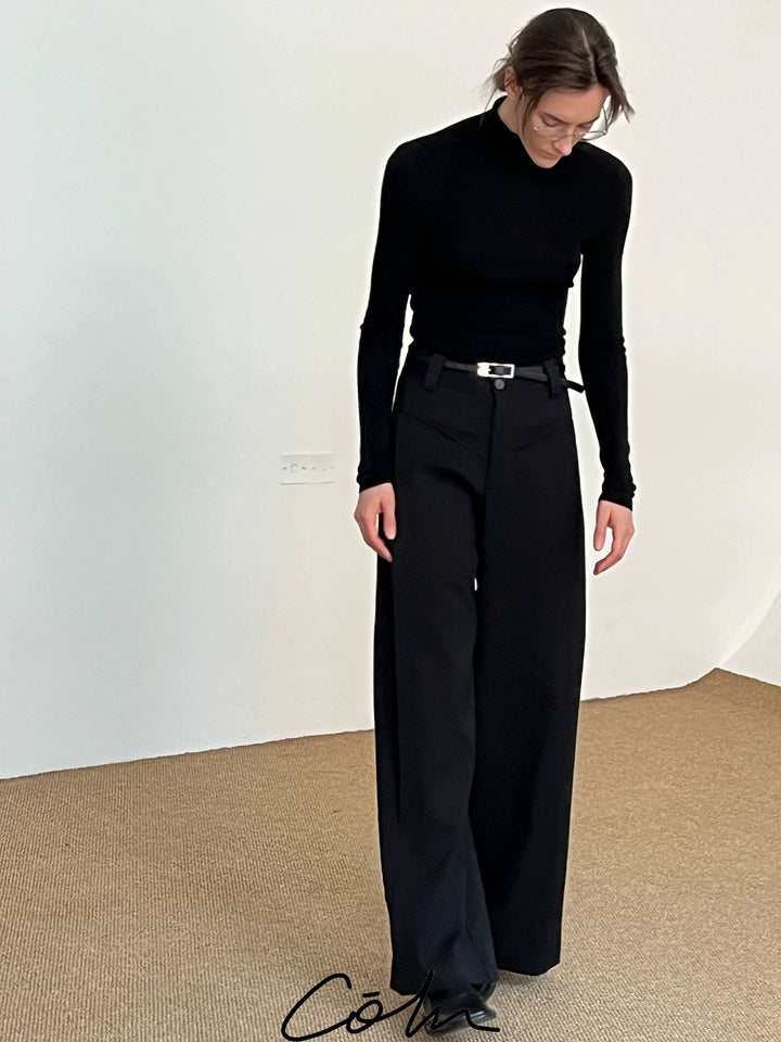 Pockets Wide Leg Pants