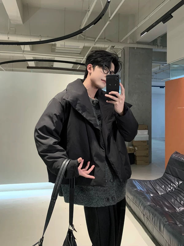 Giacca in piuma asimmetrica invernale 