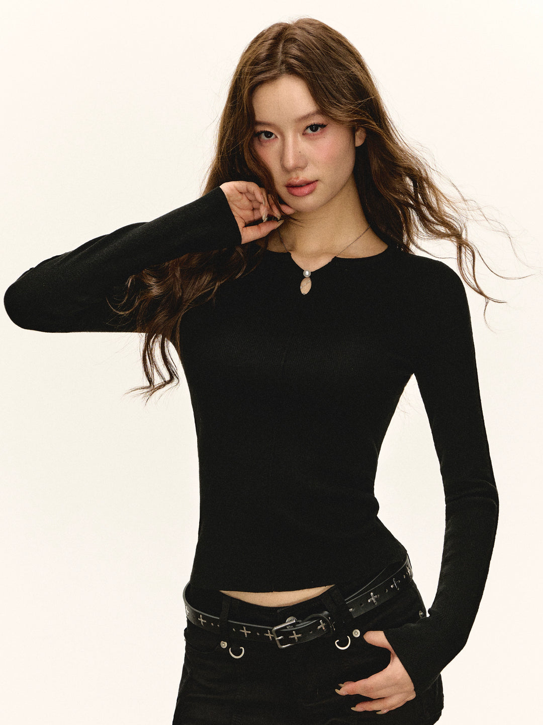 Retro Wool Slim Fit Knit Sweater