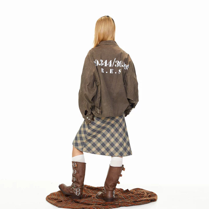 Sandblasted Oil Wax Work Jacket