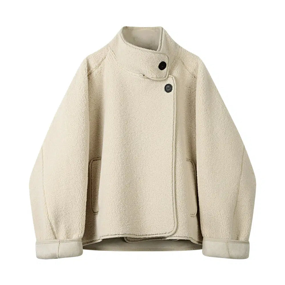 Wool Blend Asymmetrical Coat