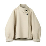 Wool Blend Asymmetrical Coat