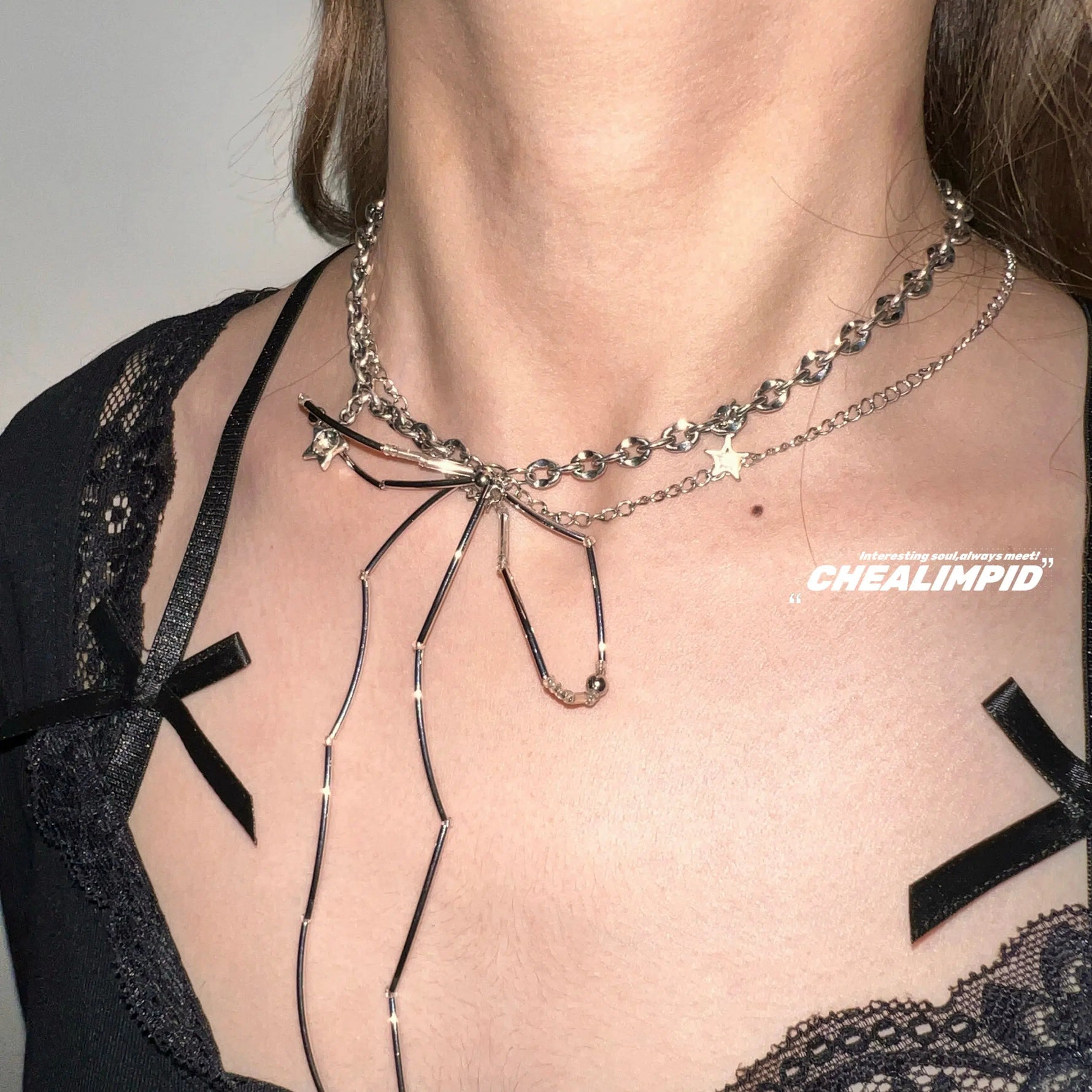 Bow Irregular Clavicle Chain Choker
