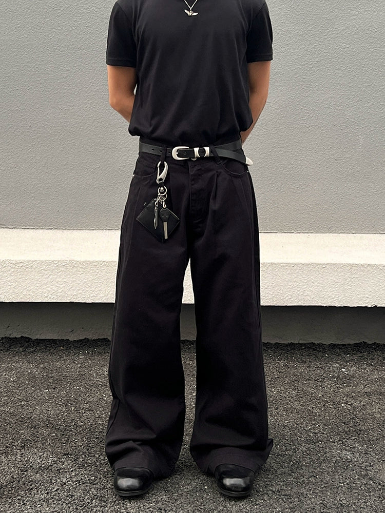 Linen Wide-Leg Straight Fit Pants