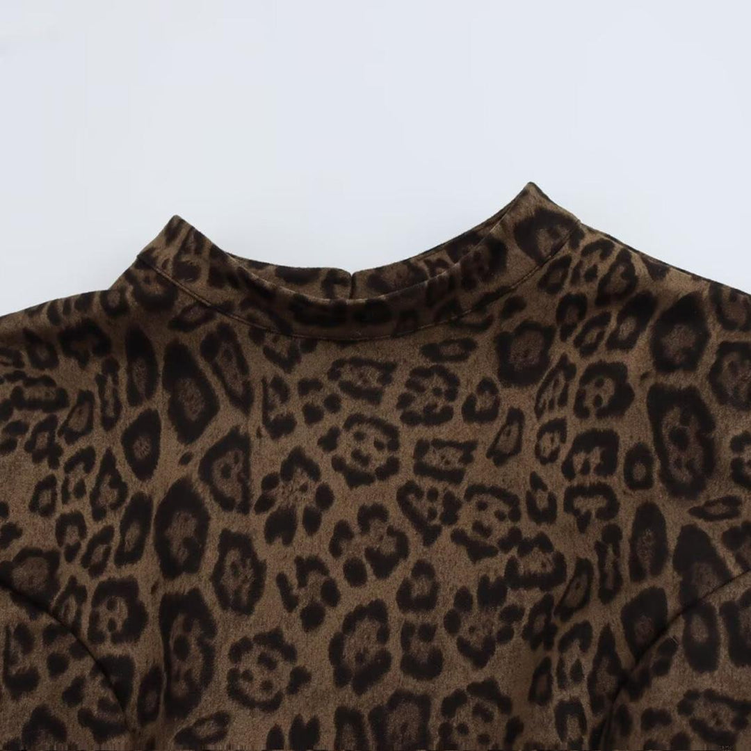 Leopard Print Retro Short Dress