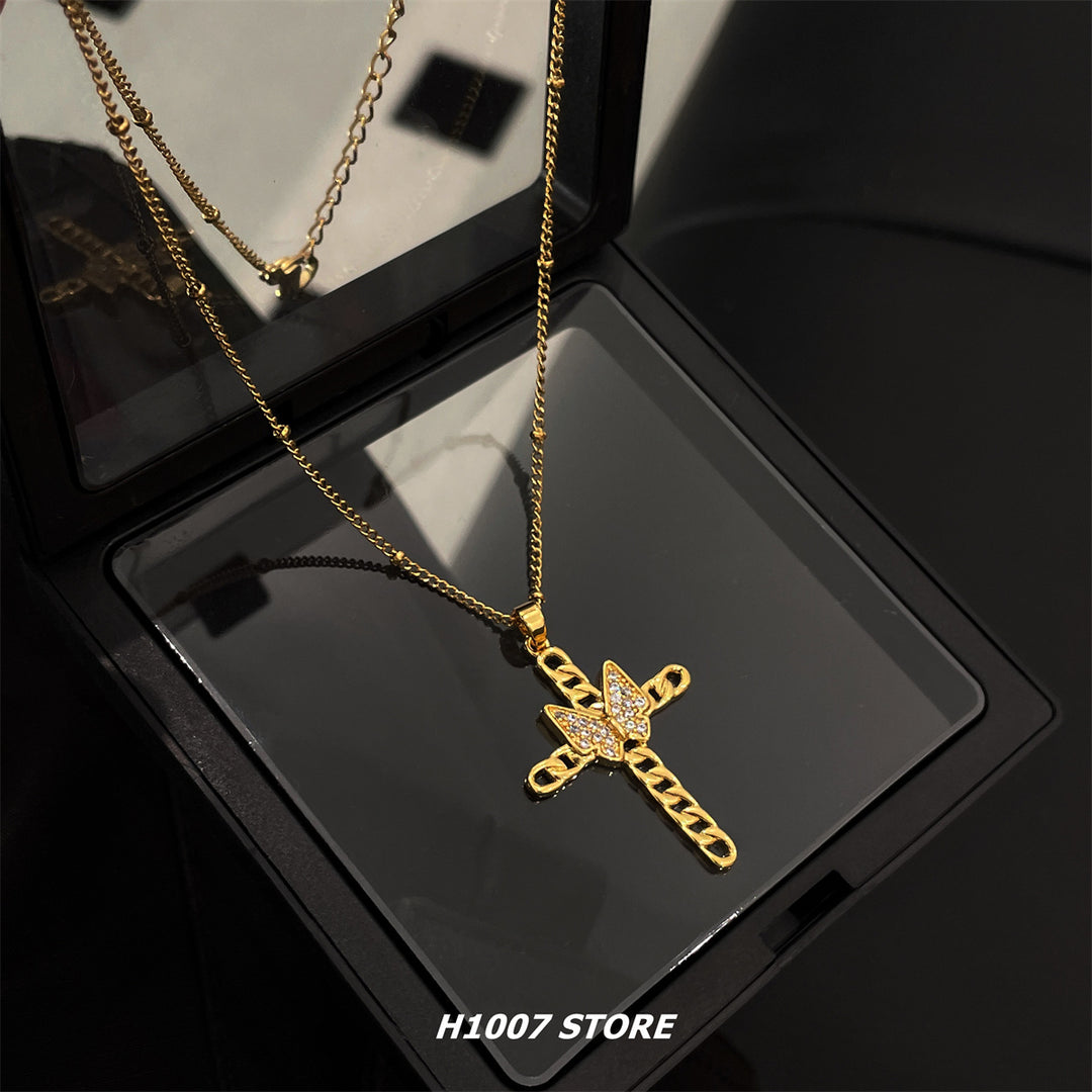 Cross Pendant Hip-Hop Necklace