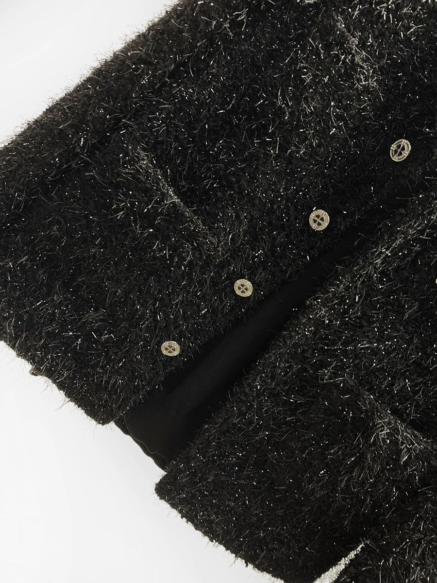 Wool Round Neck Tassel Jacket