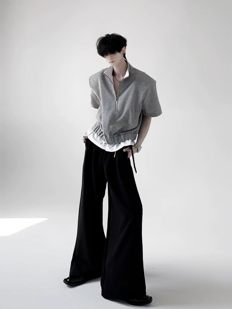 Shoulder Pad Short Sleeve Jacket
