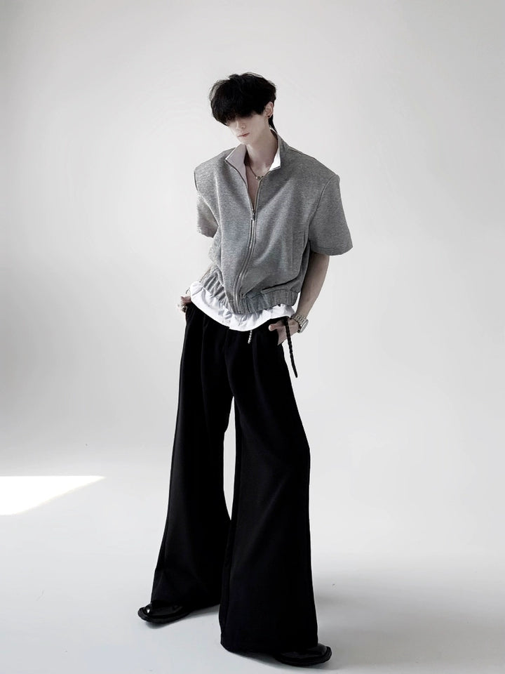 Shoulder Pad Short Sleeve Jacket