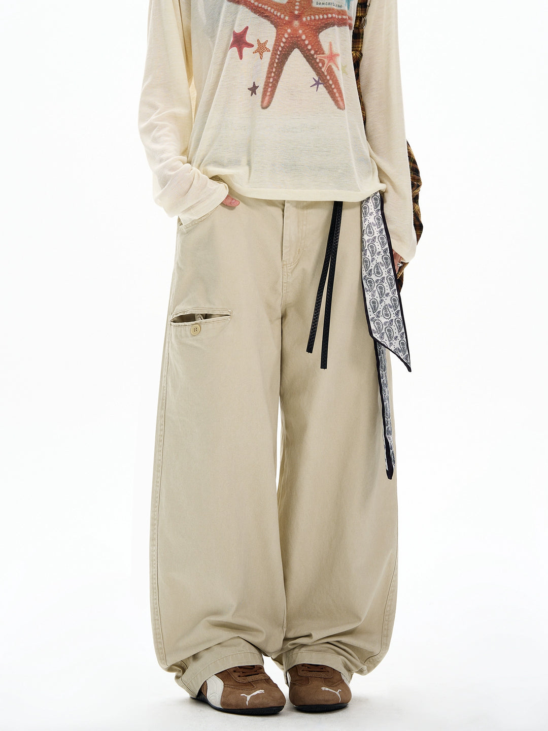 Straight Wide-Leg Loose Pants
