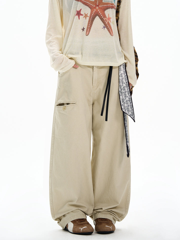 Straight Wide-Leg Loose Pants