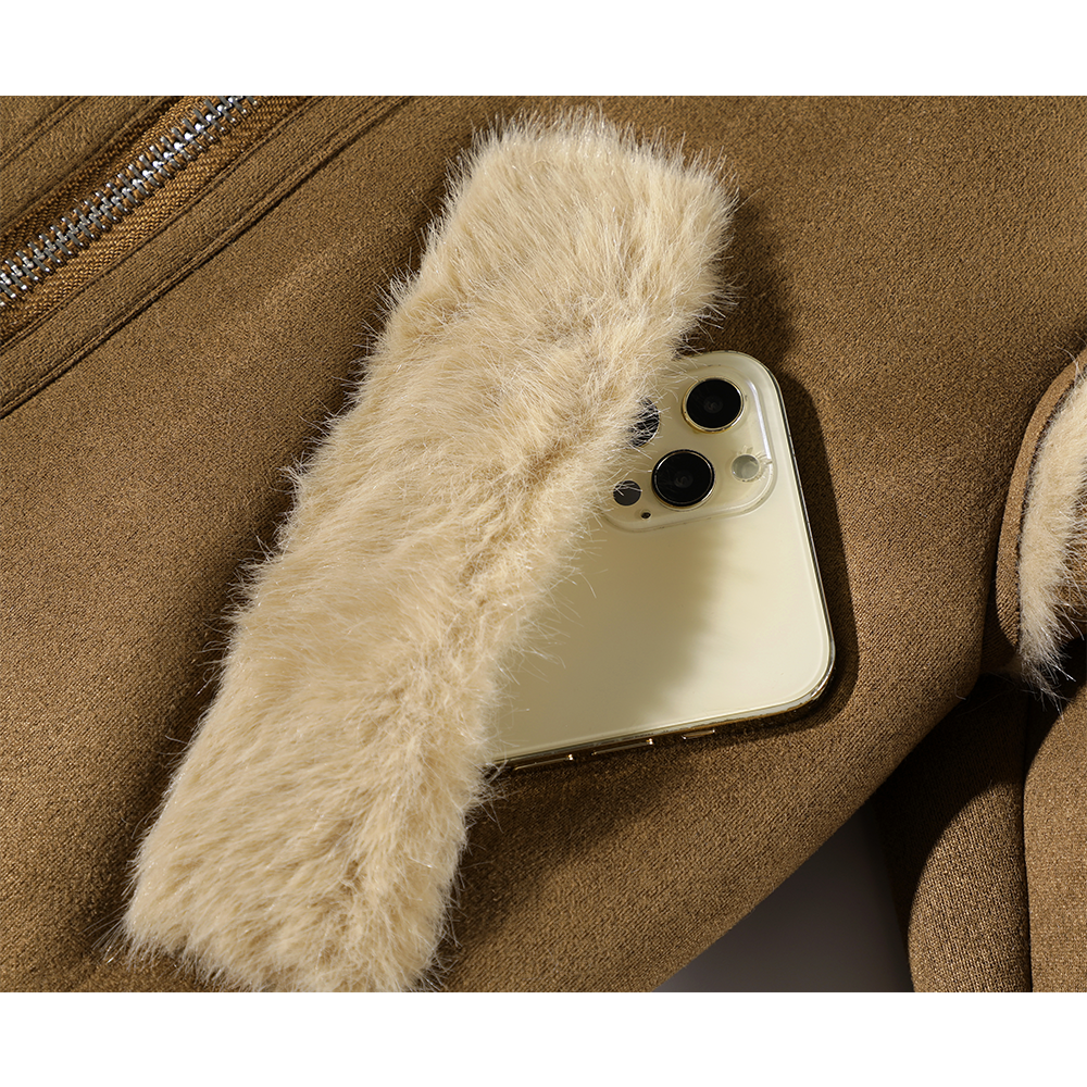 Retro Suede Fur Motorcycle Jacket