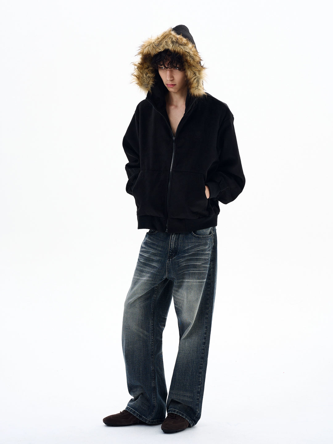 Washed Loose Retro Jeans