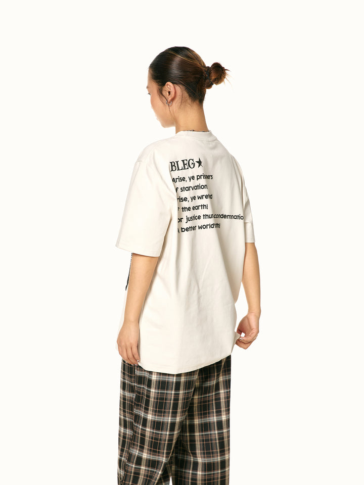 Retro Print Short-Sleeved Casual T-Shirt