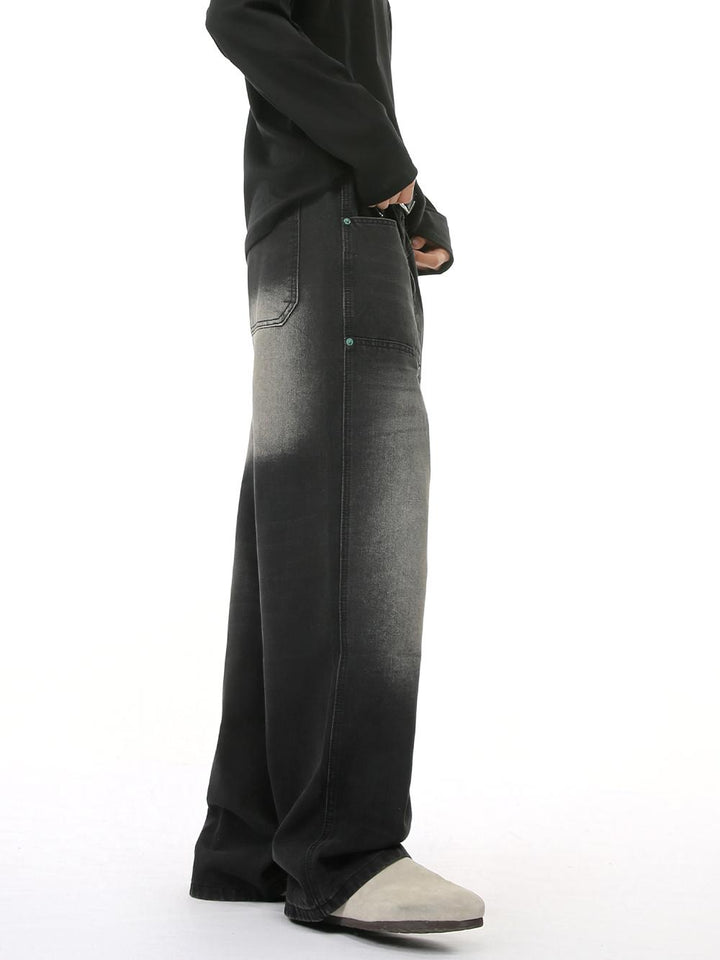 Deconstructed Patchwork Straight Pants