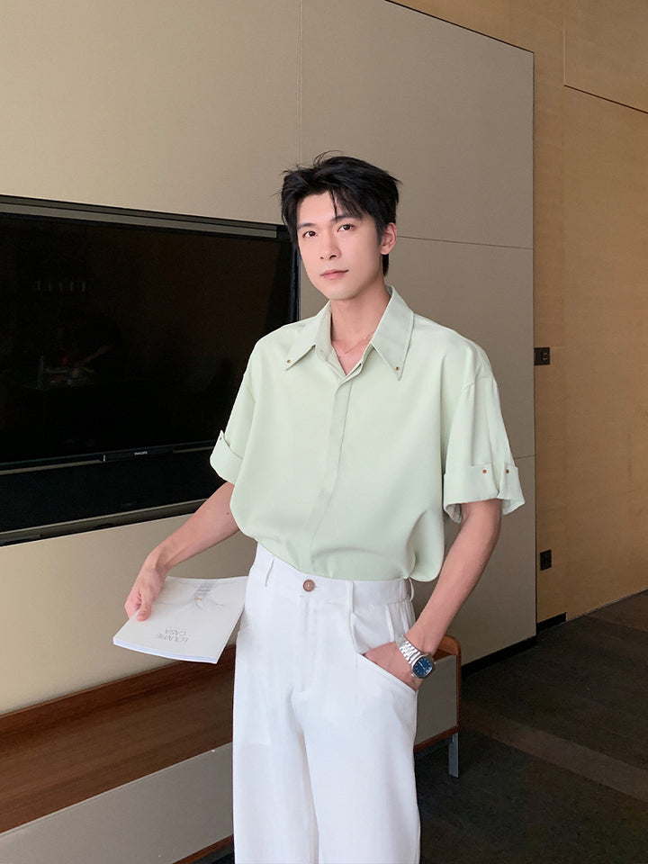 Short-Sleeve Loose Fit Summer Shirt