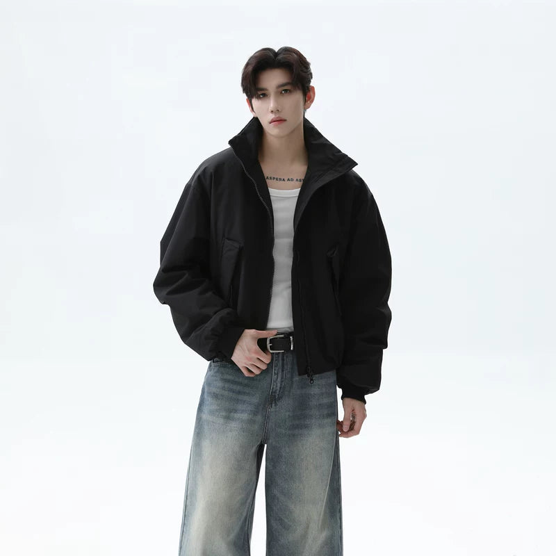 White Duck Down Stand Collar Jacket