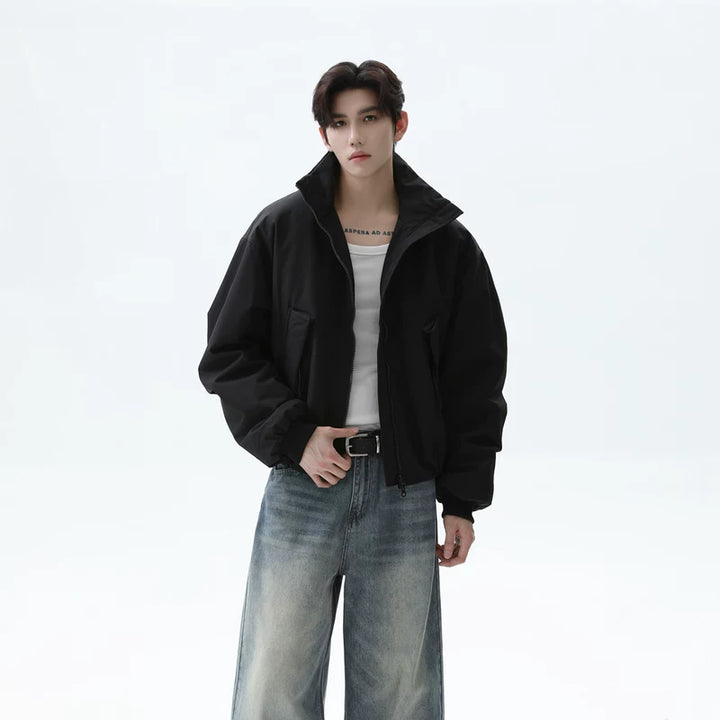 White Duck Down Stand Collar Jacket