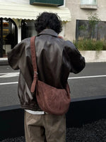 Retro Suede Crossbody Bag