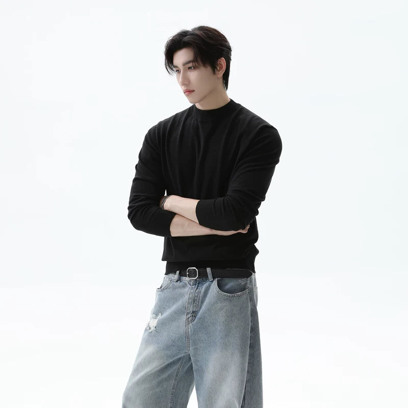 Modal Core-Spun Slim Fit Knit Pullover