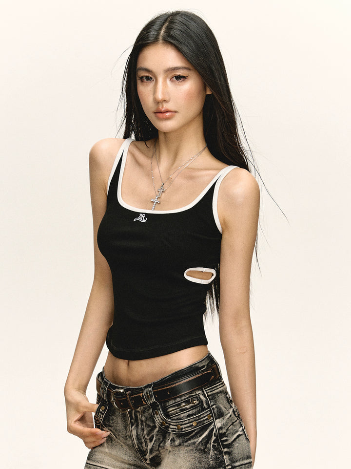 Retro Slim Fit Ribbed Tank Top
