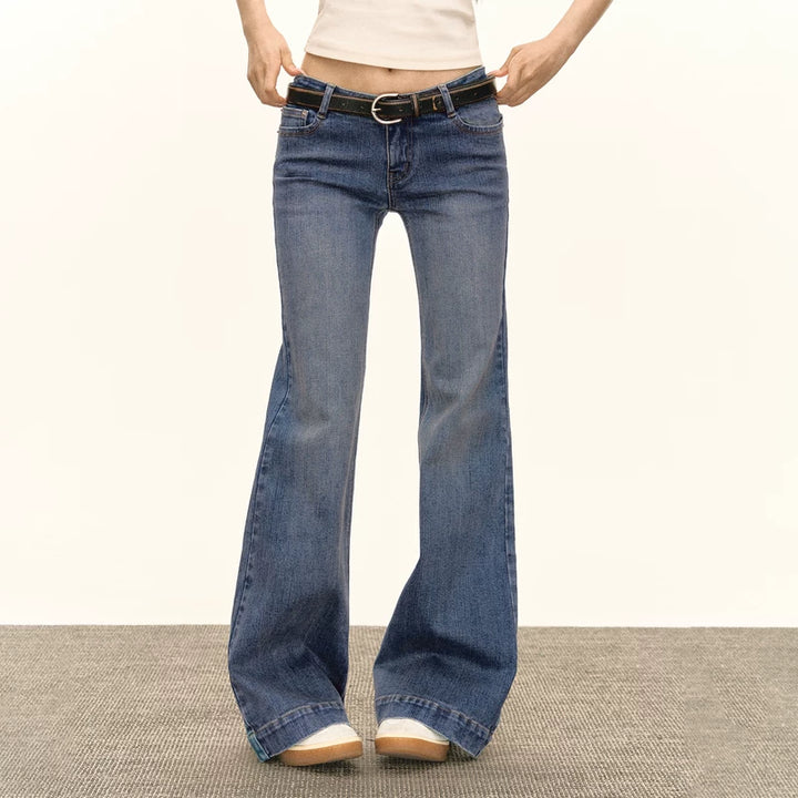 Retro Flare Leg Denim Broek 