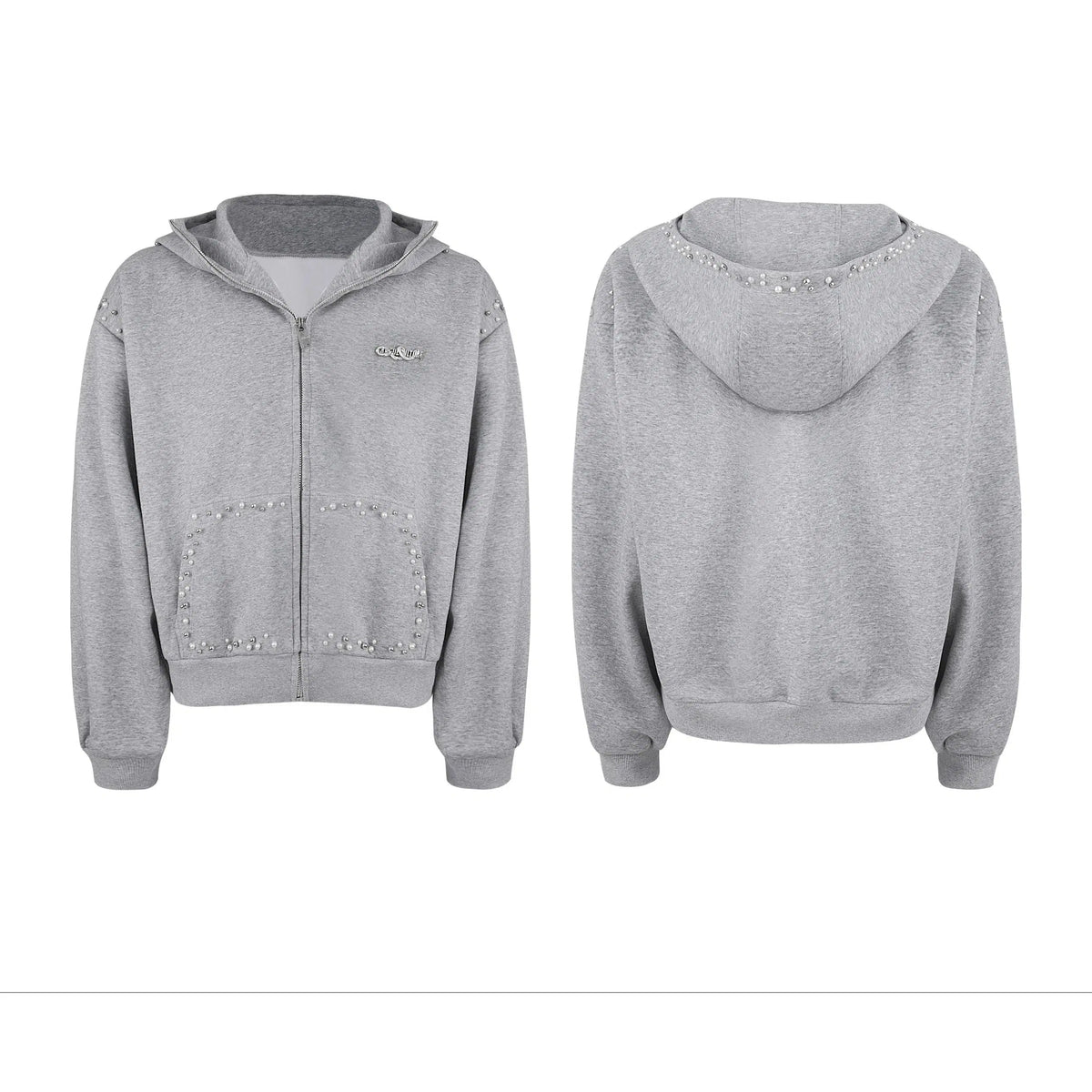 Pearl Trim Hooded Jacket