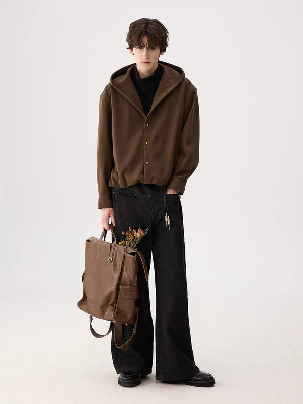 Wide Leg Raw Denim Jeans