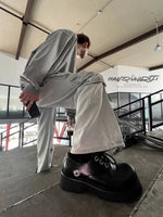 Thick Sole Round Toe Leather Derby Shoes