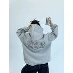 Plush Embroidered Hooded Sweatshirt
