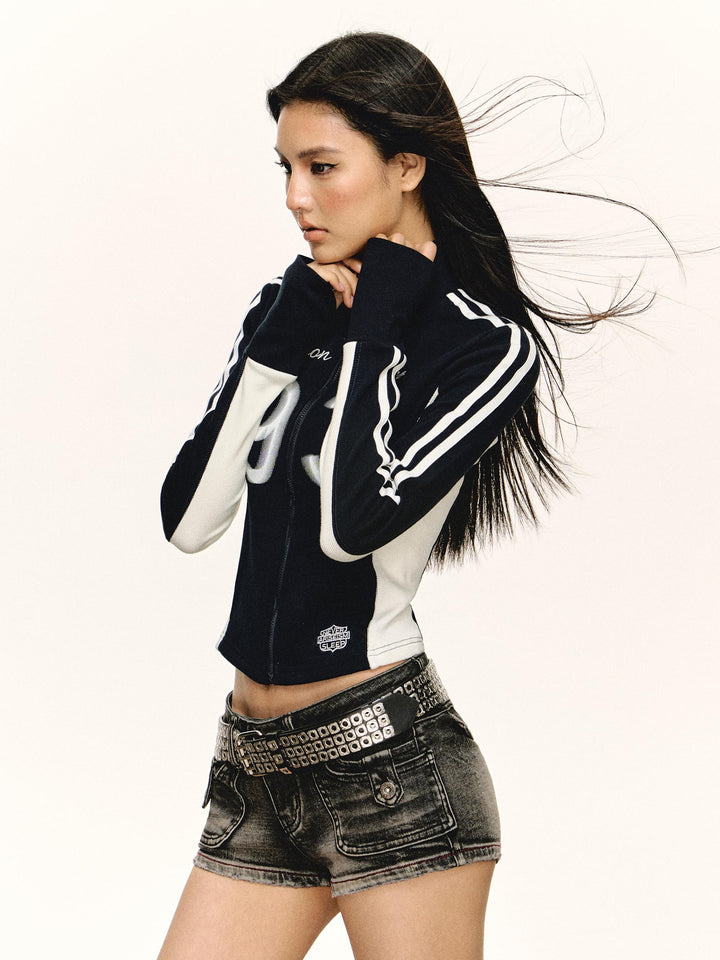 Retro Slim Stand Collar Jacket