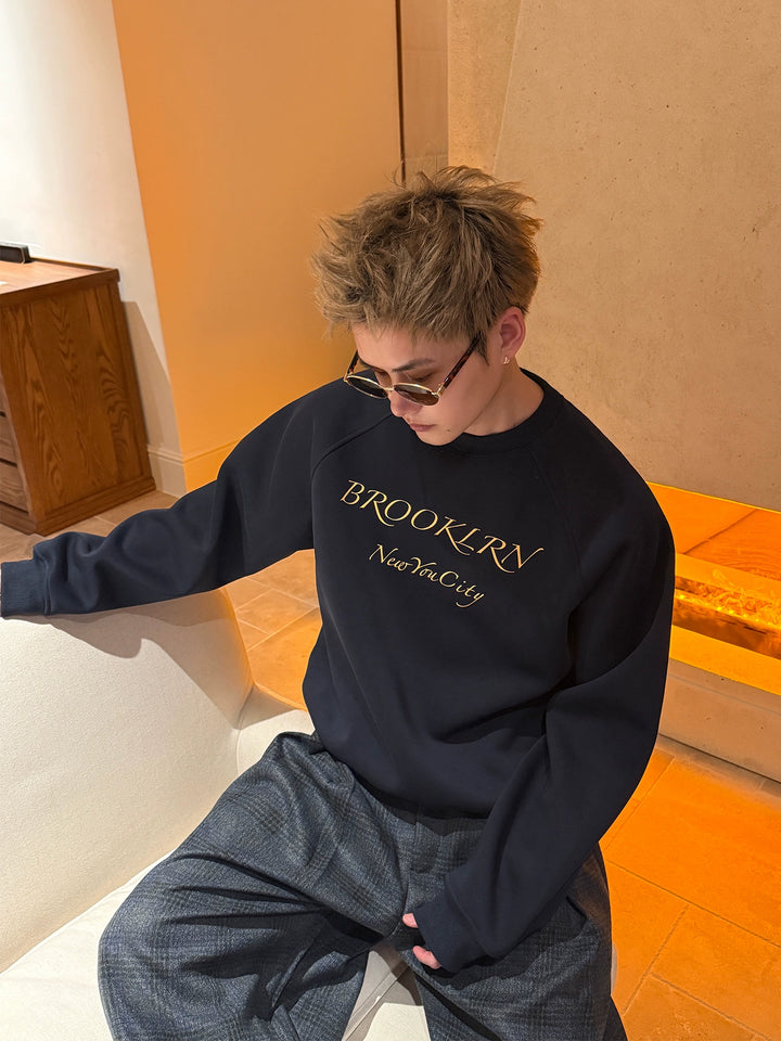 Letter Print Raglan Sleeve Sweatshirt