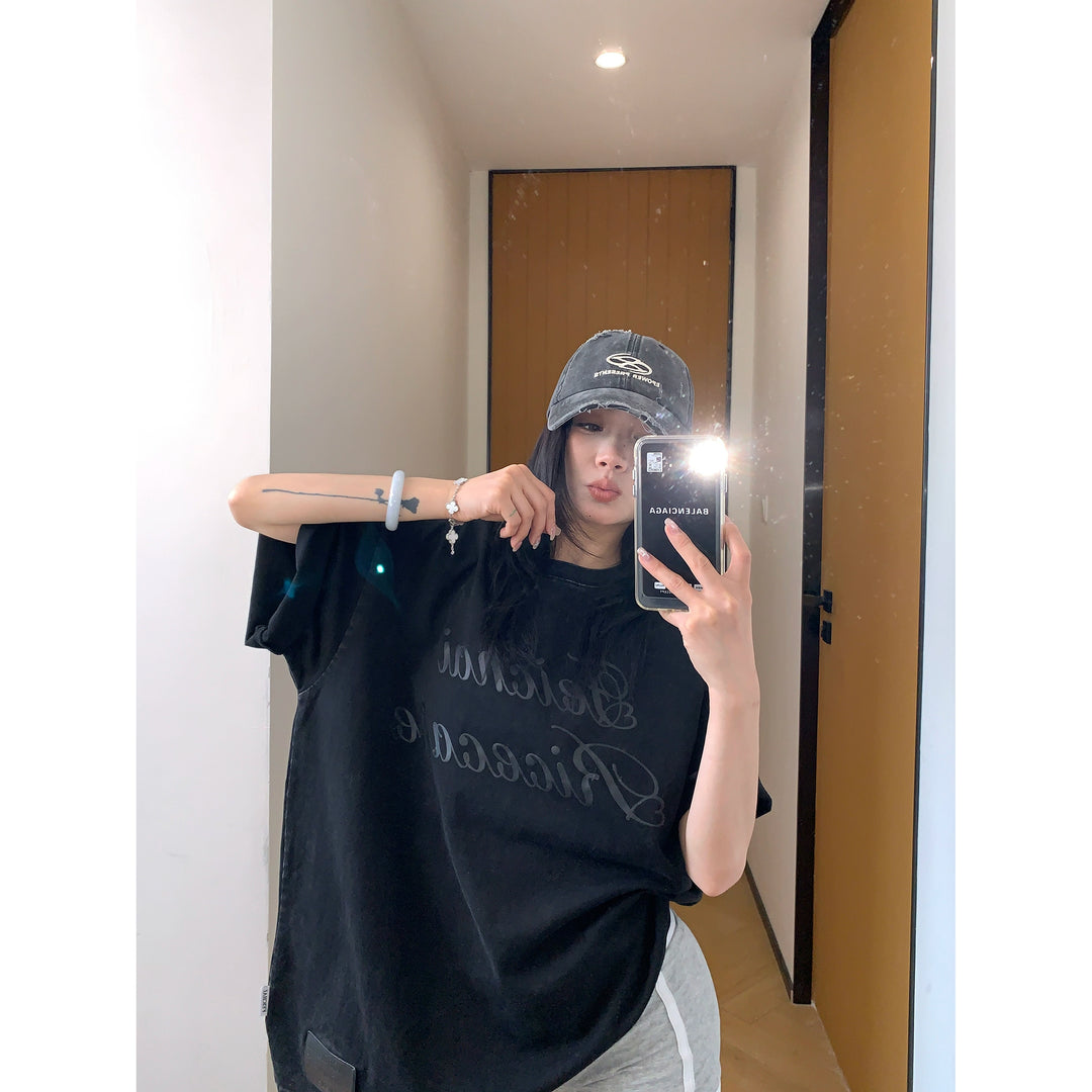 Letter Print Oversized T-Shirt