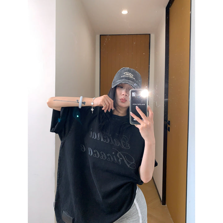 Letter Print Oversized T-Shirt