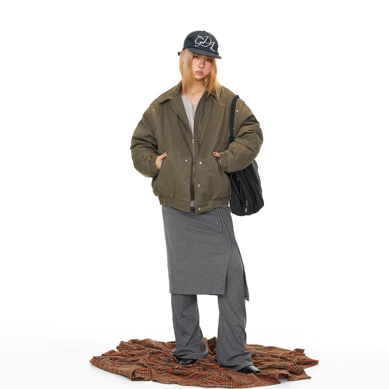 Faux Deconstructed Lapel Jacket