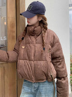 Stand Collar Short Down Puffer Jacket