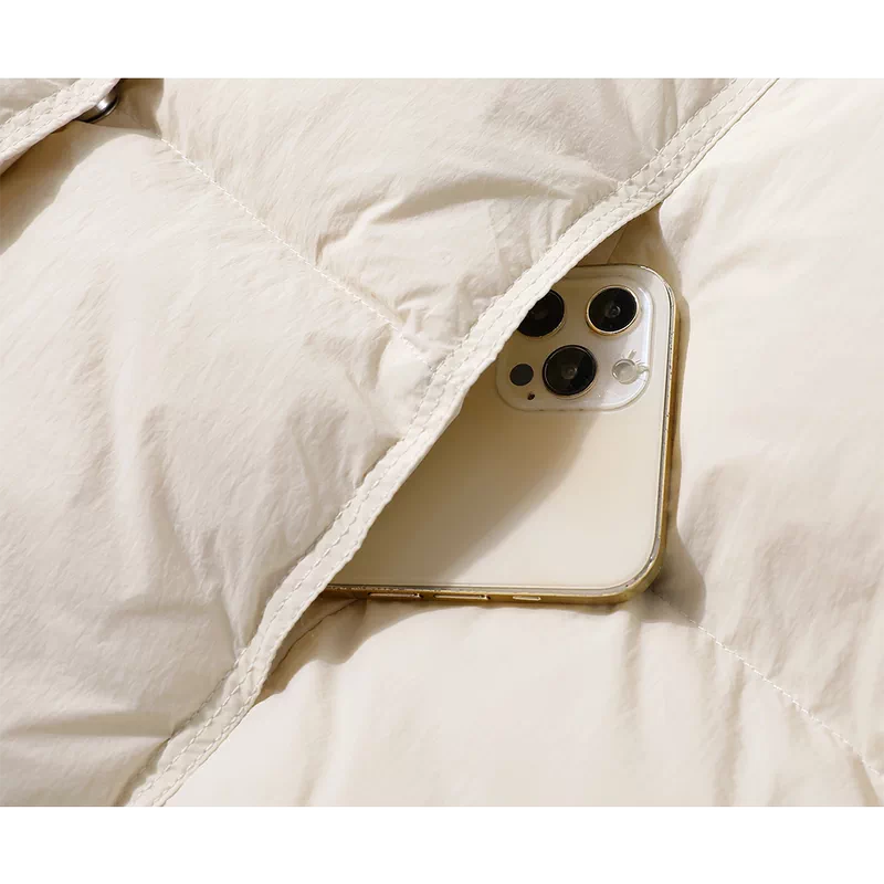 Chaqueta acolchada con solapa de contraste 