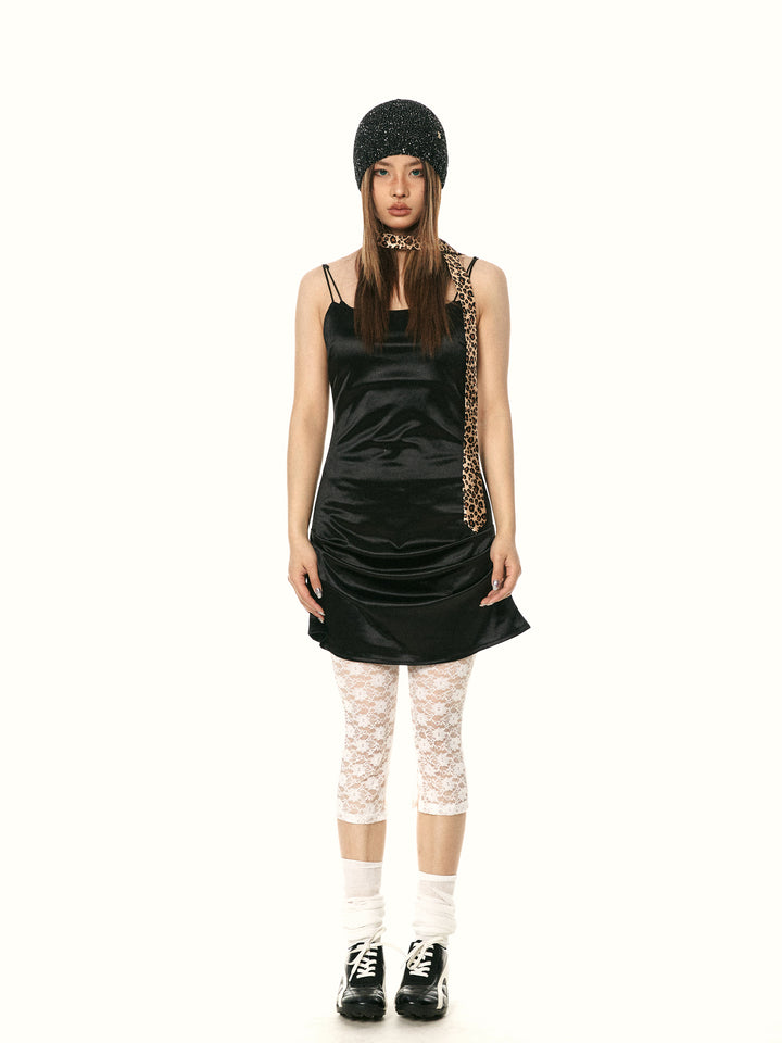 Satin Slim Fit Suspender Dress