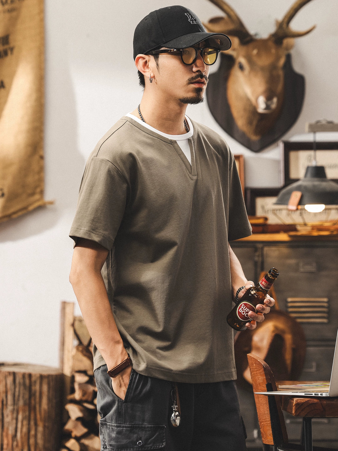 Loose Fit Retro Short Sleeve T-Shirt