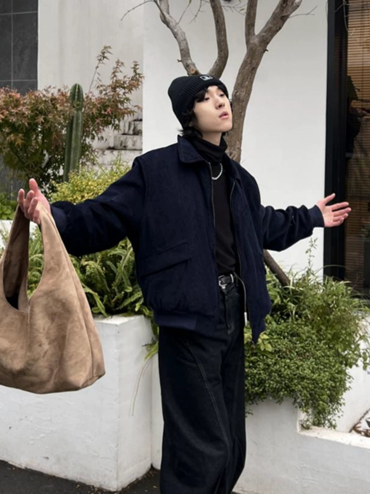 Korean Retro Frosted Large Capacity Tote