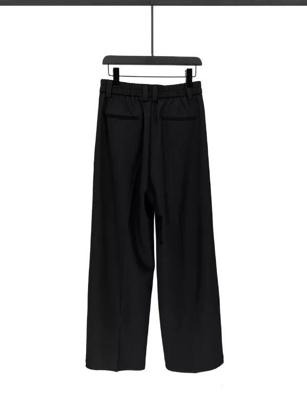 와이드 레그 스트레이트 캐주얼 드레스 팬츠 