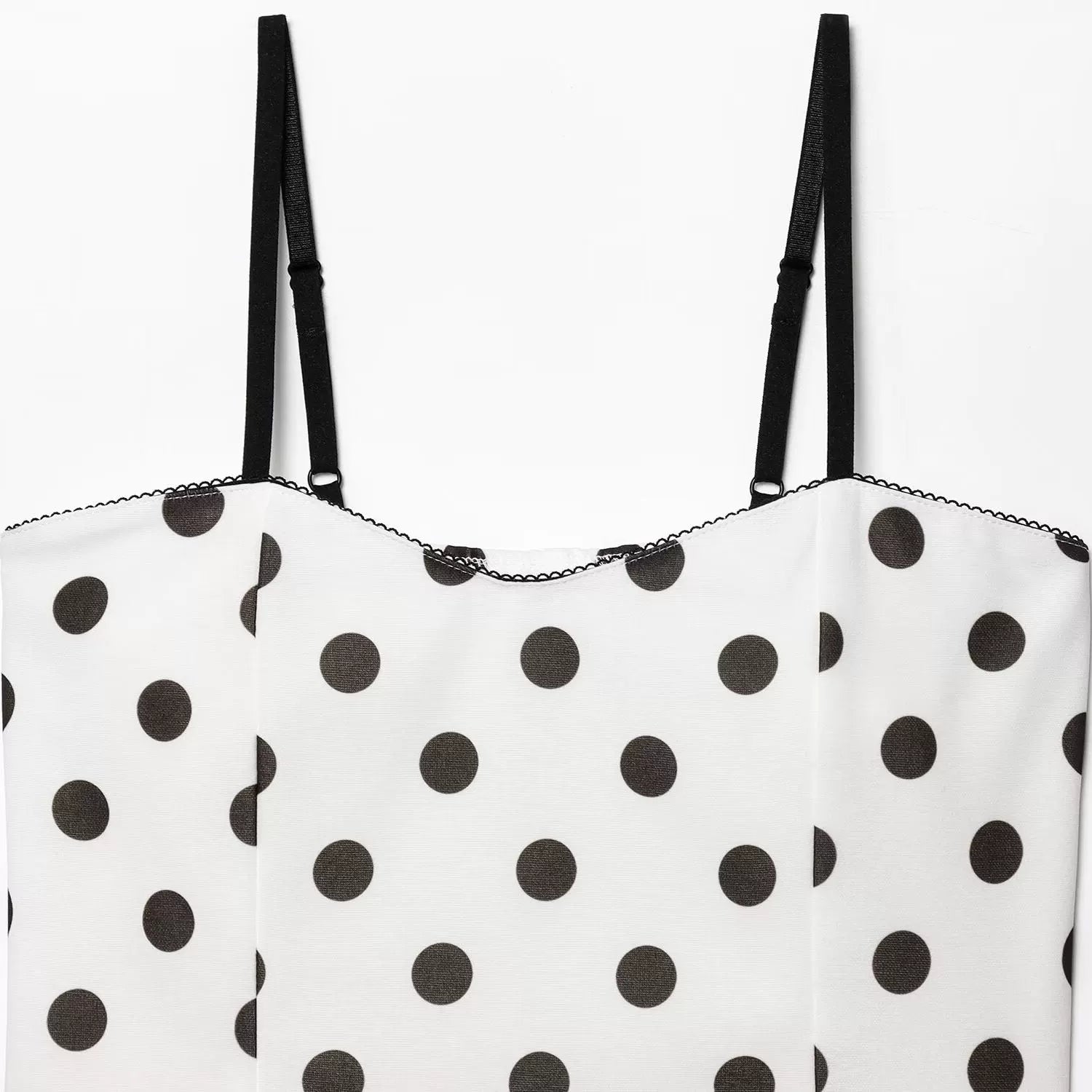 Polka Dot Print Corset Tank Top