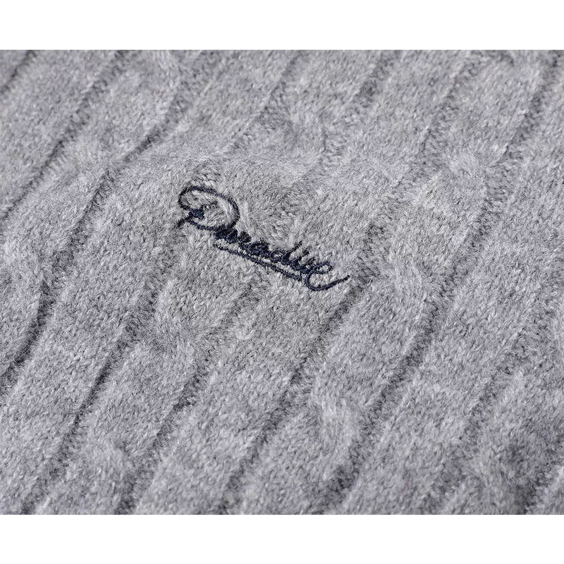 Plaid Lined Knit Zip Up Hoodie