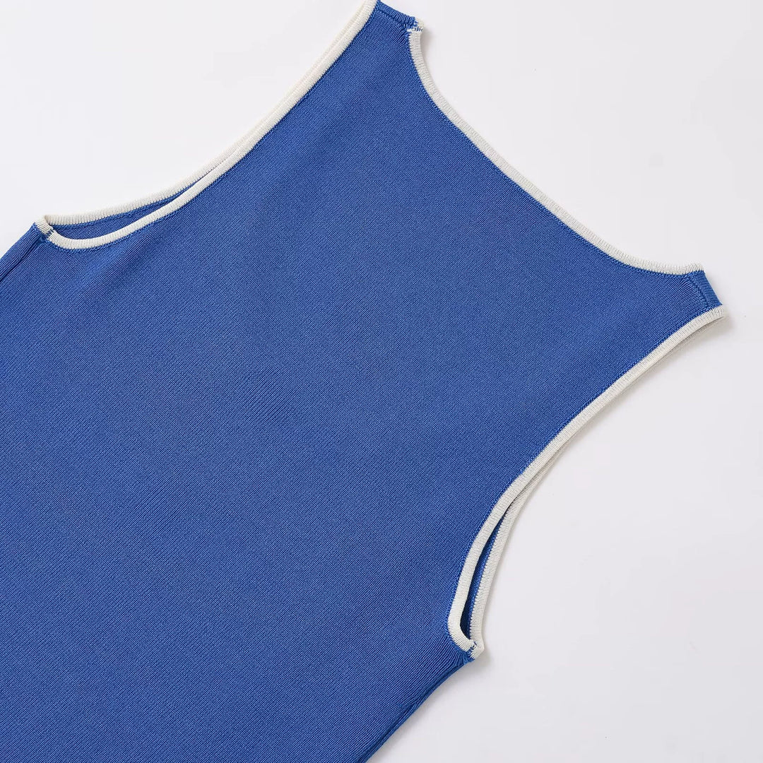 Contrast Trim Knit Tank Top