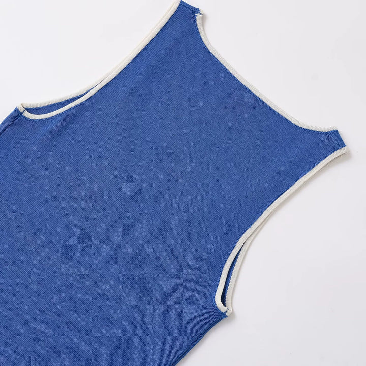 Contrast Trim Knit Tank Top
