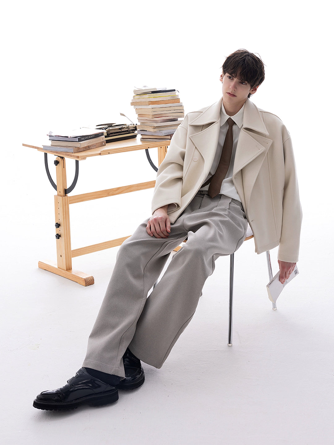 Woolen Suit Collar Jacket