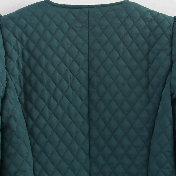 Gequilte Diamantpatroon Lange Trenchcoat 