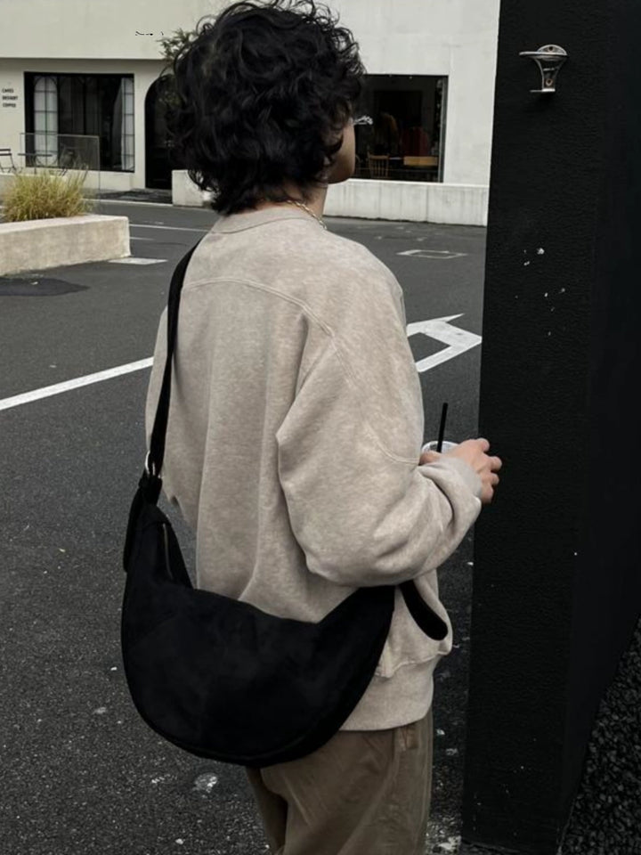 Retro Suede Crossbody Dumpling Taske 